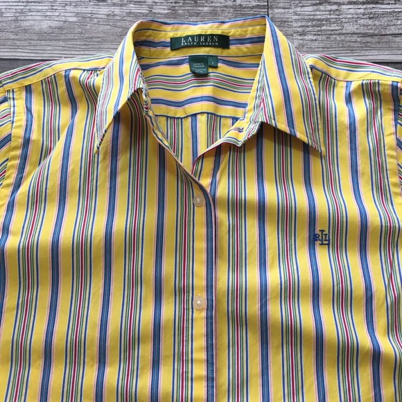 Lauren Ralph Lauren Stripe Button Down Women S - Picture 6 of 7